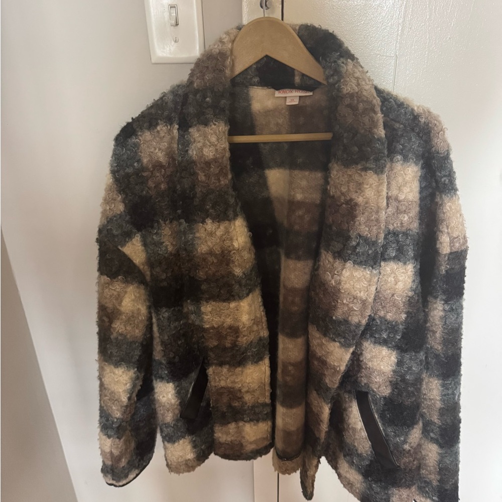 Plaid Wool-Blend Jacket